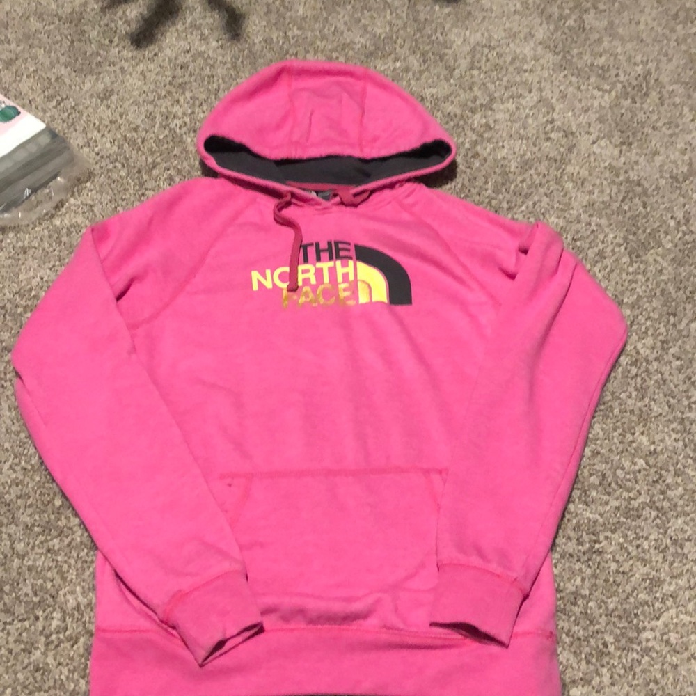 Pink North Face hoodie